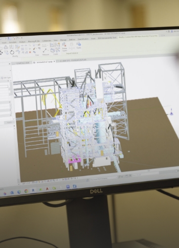 Computer Screen of CAD Engineering Design